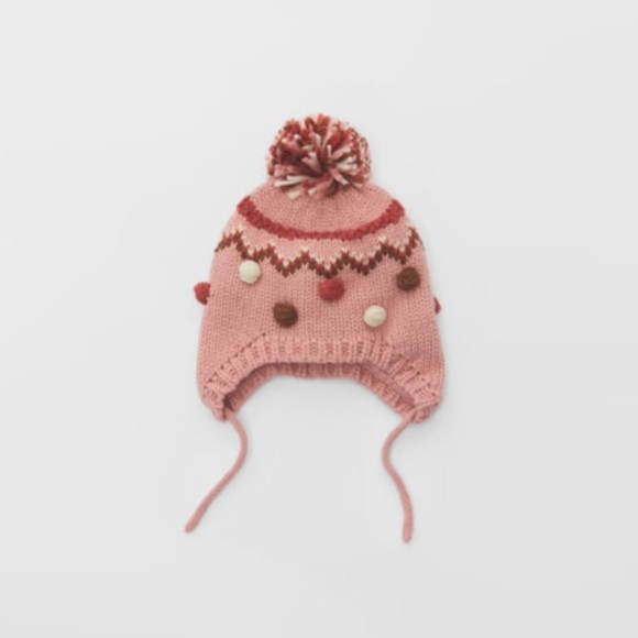 NWT Zara 1-3Y knit hat and matching knit scarf - Picture 2 of 6